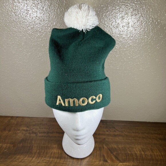 Vintage Amoco winter hat logo stocking knit cap benie snow - Picture 3 of 3